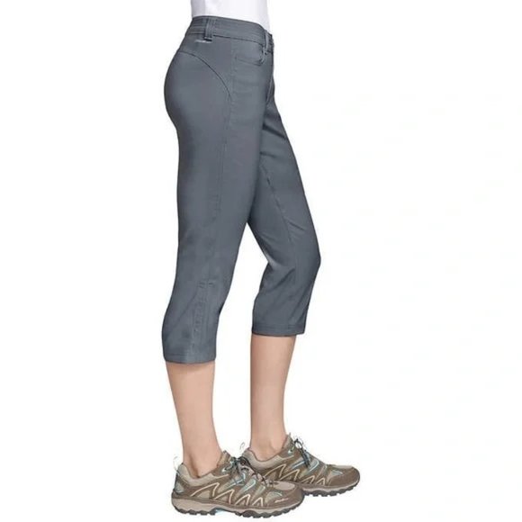 Eddie Bauer Pants & Jumpsuits Nwt Eddie Bauer Womens Rainier Capri Pants In Gray Poshmark